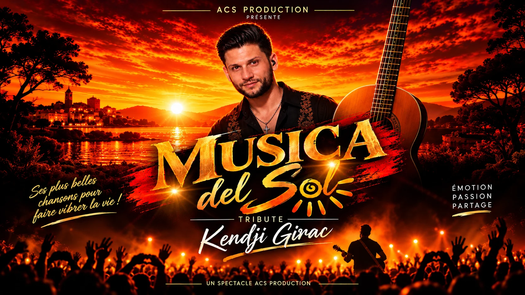 Affiche Musica Del Sol — Tribute Kendji Girac, un spectacle ACS Production